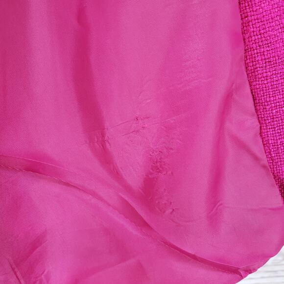 Persona Women's Magenta 100%Silk Single Button Blazer Jacket Size 2 - Picture 6 of 13